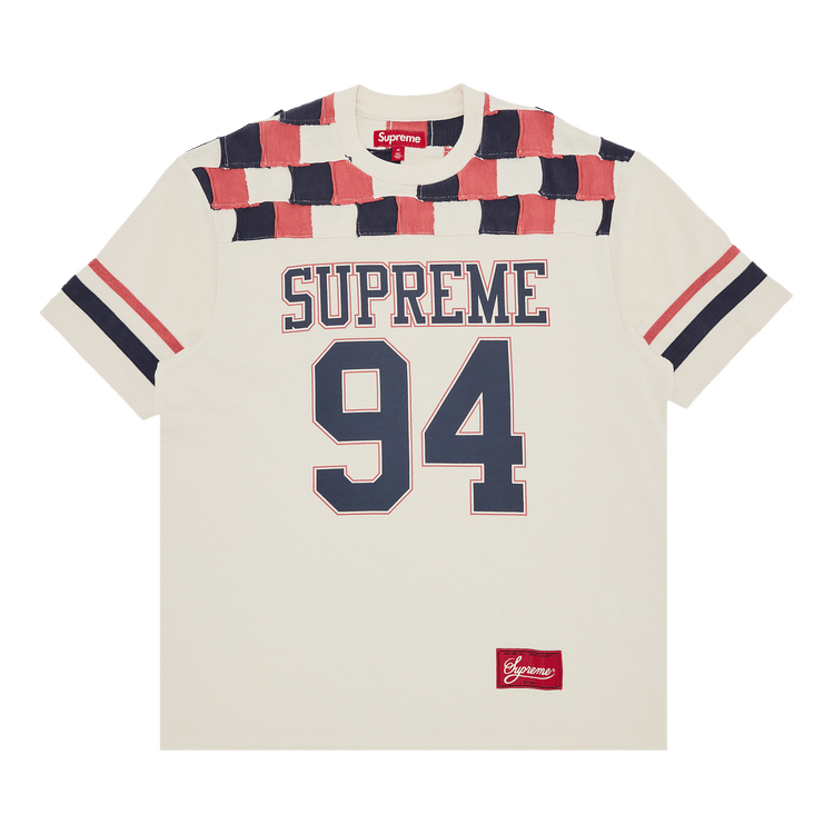 Supreme Patchwork Yoke Football Top "Stone"