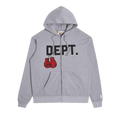 Gallery Dept. Boxing Merch Zip Hoodie "Heather Grey"