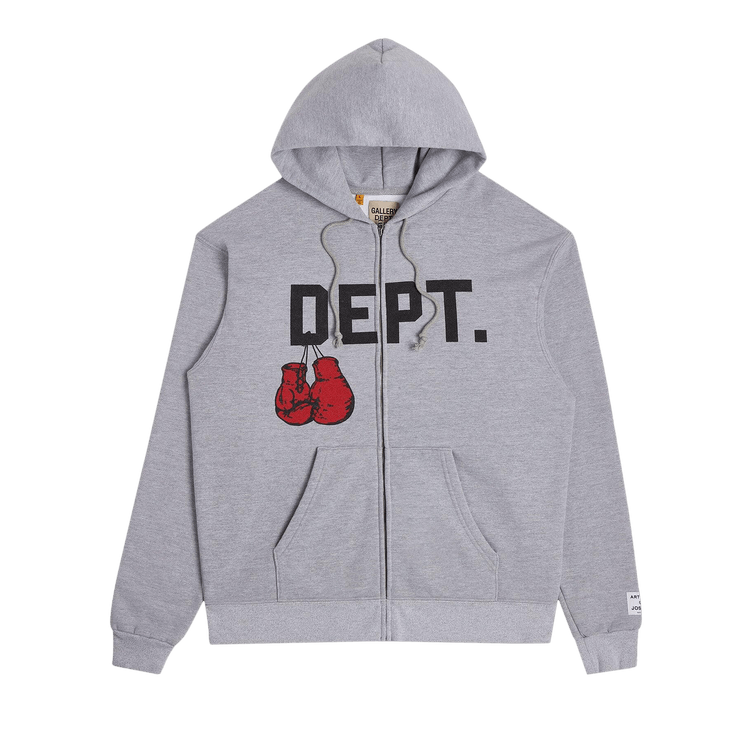 Gallery Dept. Boxing Merch Zip Hoodie "Heather Grey"