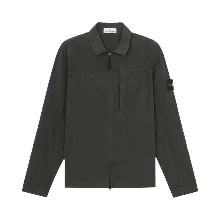 Stone Island Compass Badge Overshirt "Lead Grey"