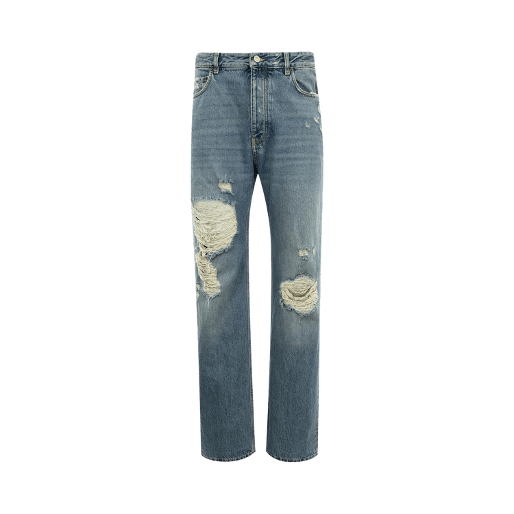 Balenciaga Ripped Pants "Sun Bleached Blue"