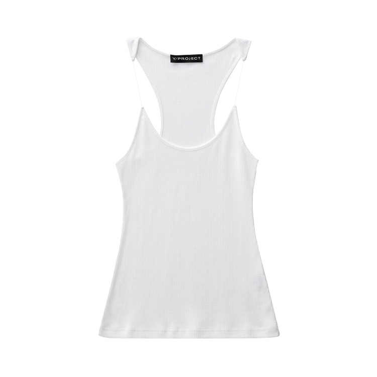 Y/Project Invisible Strap Tank Top "Optic White"