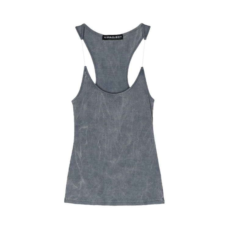 Y/Project Invisible Strap Tank Top "Blue Washed"