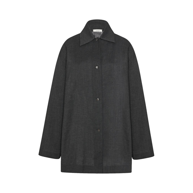 The Row Rigel Spread Collar Shirt "Dark Grey"