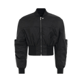 Rick Owens Cropped Girdered Bomber "Black"