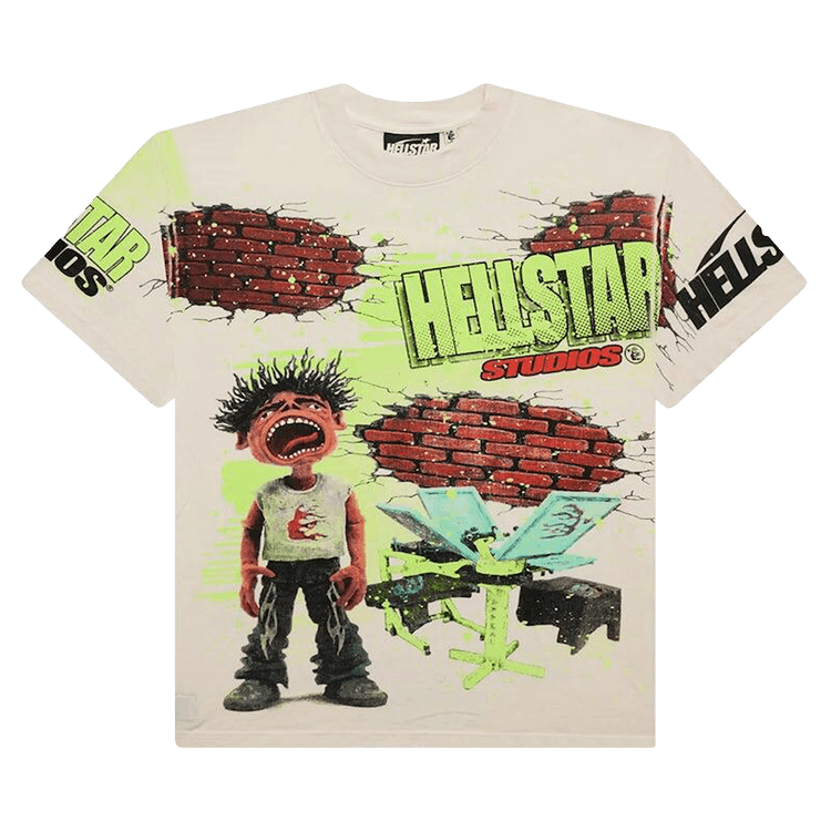 Hellstar Studios Brick Wall T-Shirt "White"