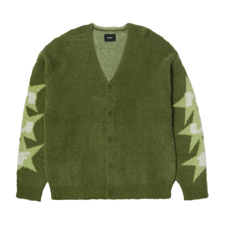 HUF Ursa Mohair Cardigan "Pesto"