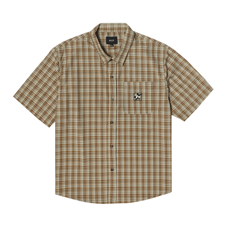 HUF H Star Plaid Short-Sleeve Shirt "Tan"