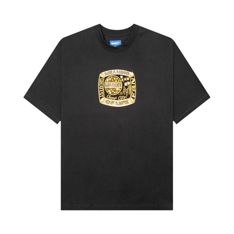 Market Meaning Of Ring T-Shirt "Washed-Black"