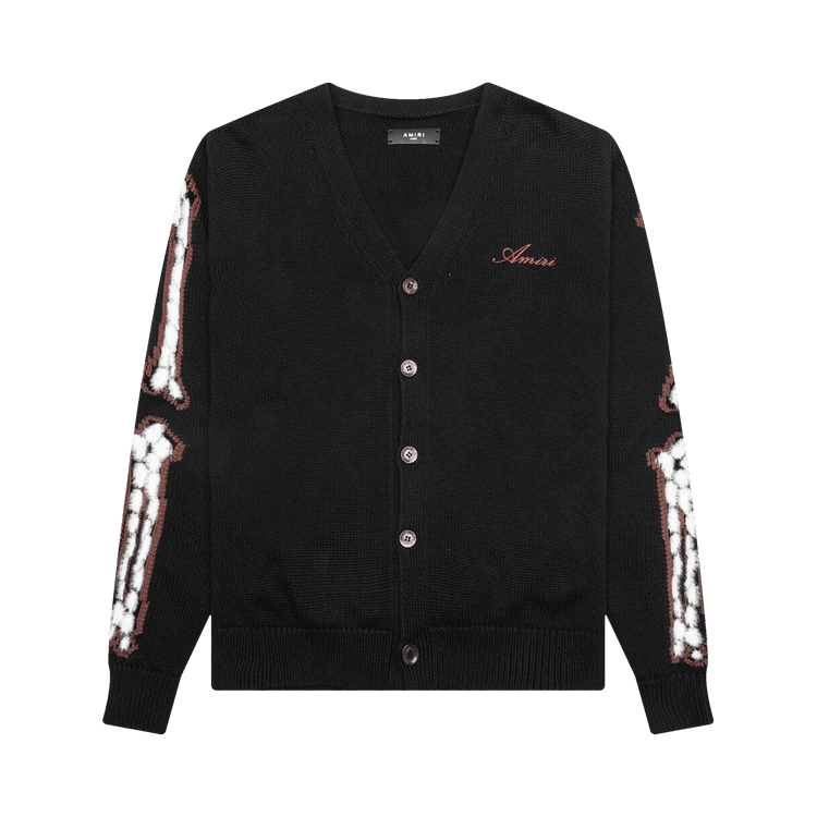 Amiri Leopard Bones Cardigan "Black"