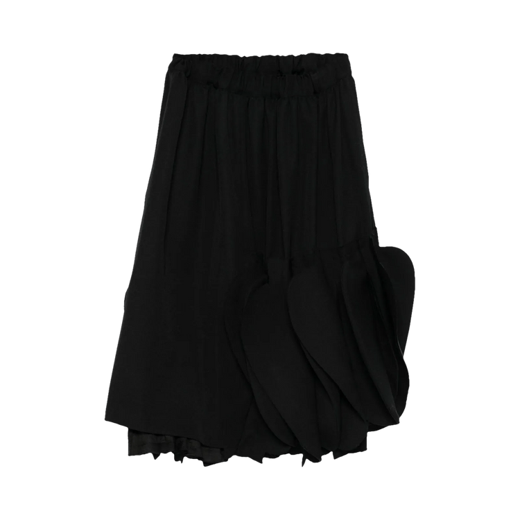 Comme des Garçons Asymmetric Pleated Skirt "Black"