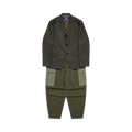 Junya Watanabe Wool Check Coat "Dark Brown/Khaki"