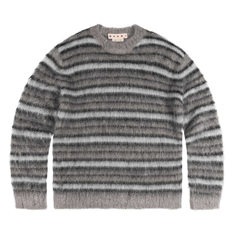 Marni Striped Knitted Sweater "Antique Silver"