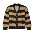 Mastermind Microfiber Striped Cardigan "Brown/Camel"