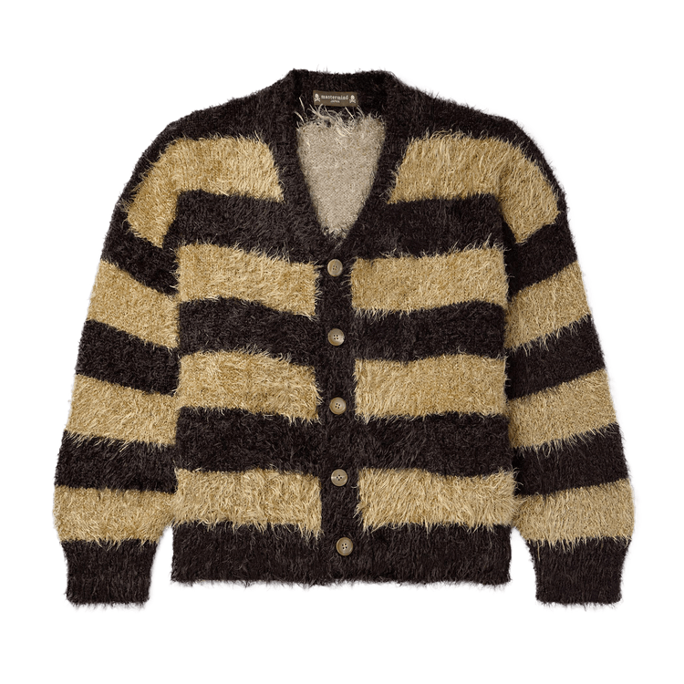 Mastermind Microfiber Striped Cardigan "Brown/Camel"