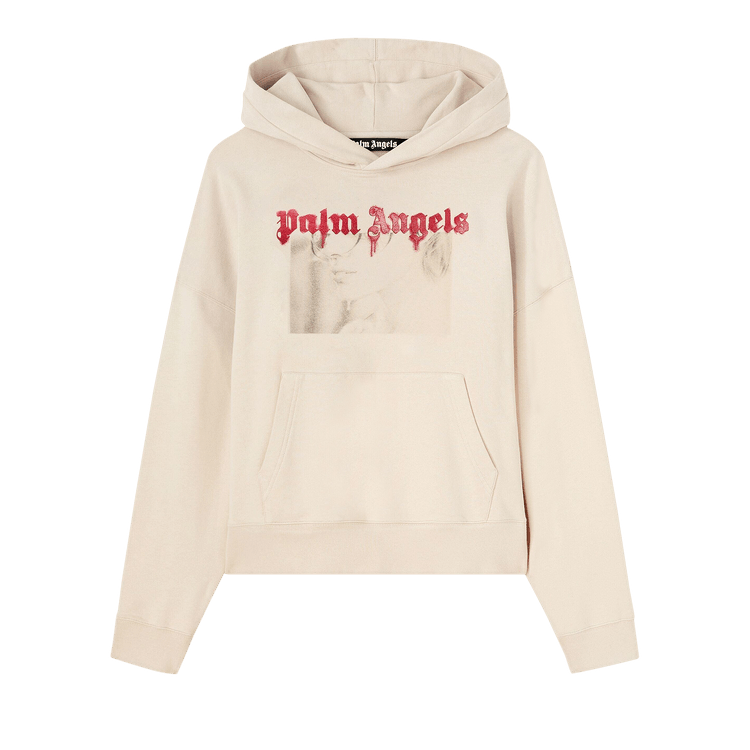 Palm Angels Portrait Pencil Hoodie "Light Beige"