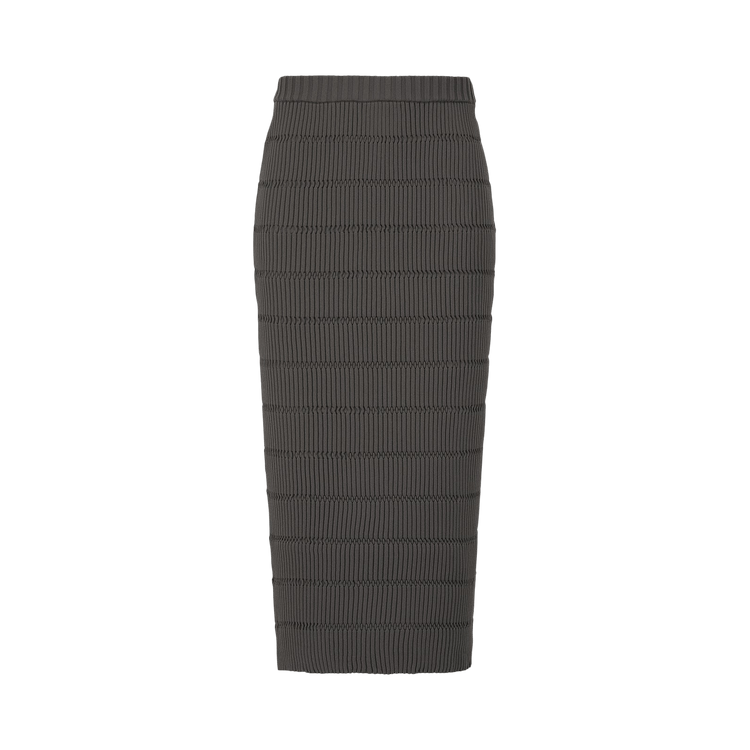 Pleats Please Issey Miyake Jiggly Knit Skirt "Chocolate"