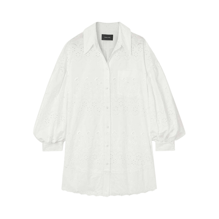 Simone Rocha Drop Signature Short-Sleeve Shirt Dress "White/White"