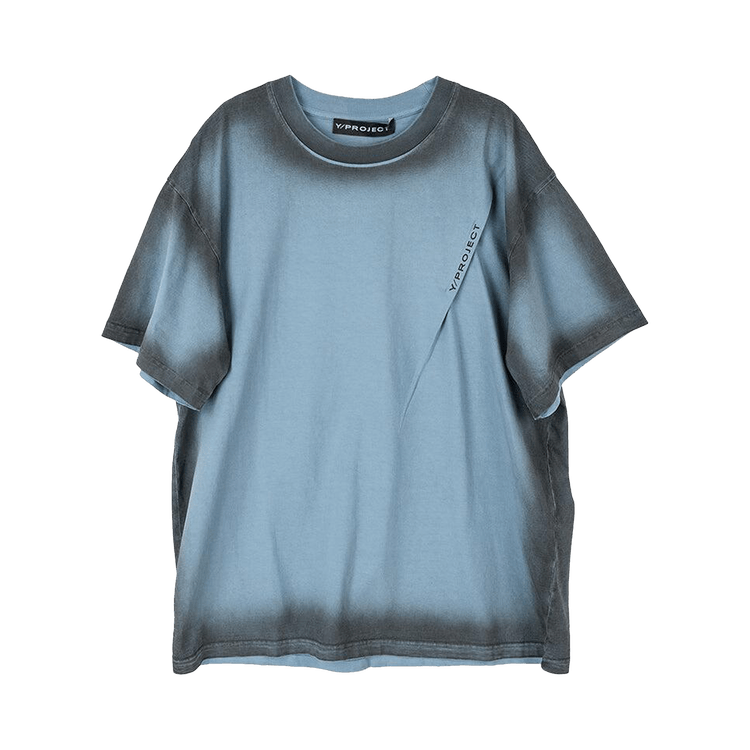 Y/Project Spray Printed Pinched Logo T-Shirt "Blue"