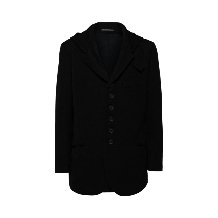 Yohji Yamamoto Pour Homme Wool Hooded Blazer "Black"
