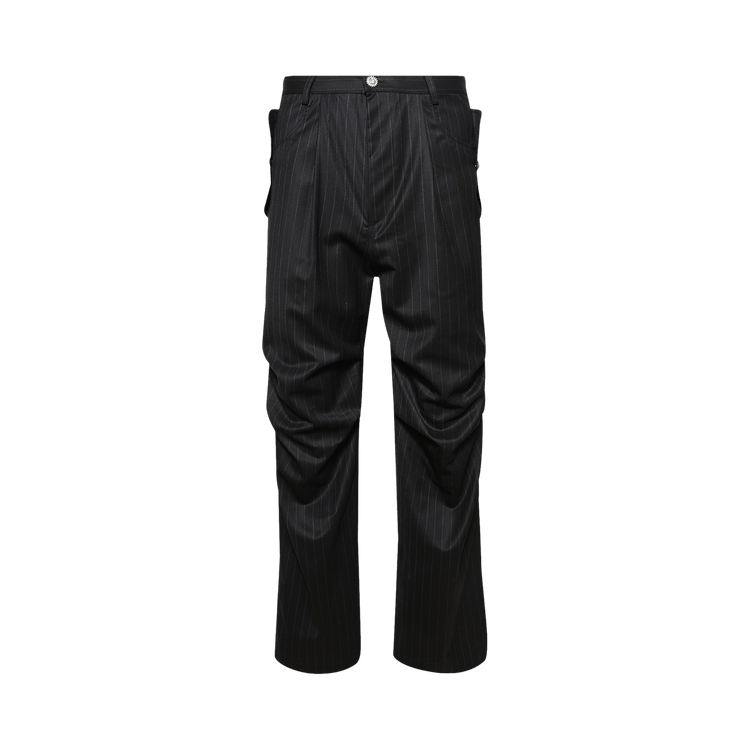 BLUEMARBLE Parachute Pants "Black/Grey Pinstripes"