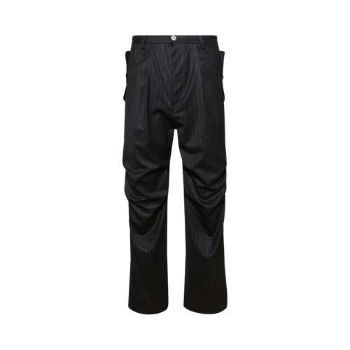 BLUEMARBLE Parachute Pants "Black/Grey Pinstripes"