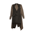Sacai Chalk Stripe Double-Faced Jacket "Khaki/Beige"