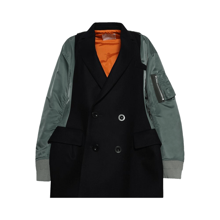 Sacai Nylon Twill Blouson "Dark Navy/Beige/Khaki"
