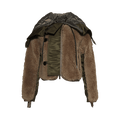 Sacai Faux Shearling Nylon Twill Blouson "Beige/Olive"