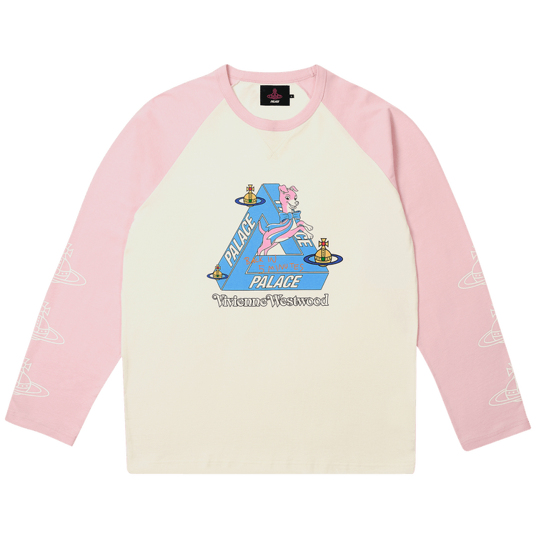 Palace x Vivienne Westwood Raglan Long-Sleeve "White/Pink"