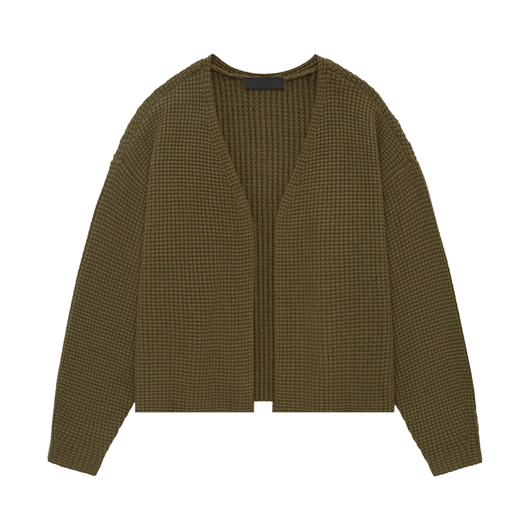 Fear of God Essentials Heavy Waffle Cardigan "Olive"