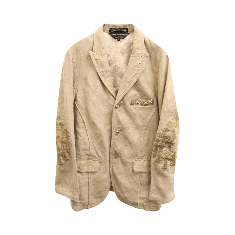 Comme des Garçons Homme Plus x Chrome Hearts Cross Patch Linen Blazer "Beige"