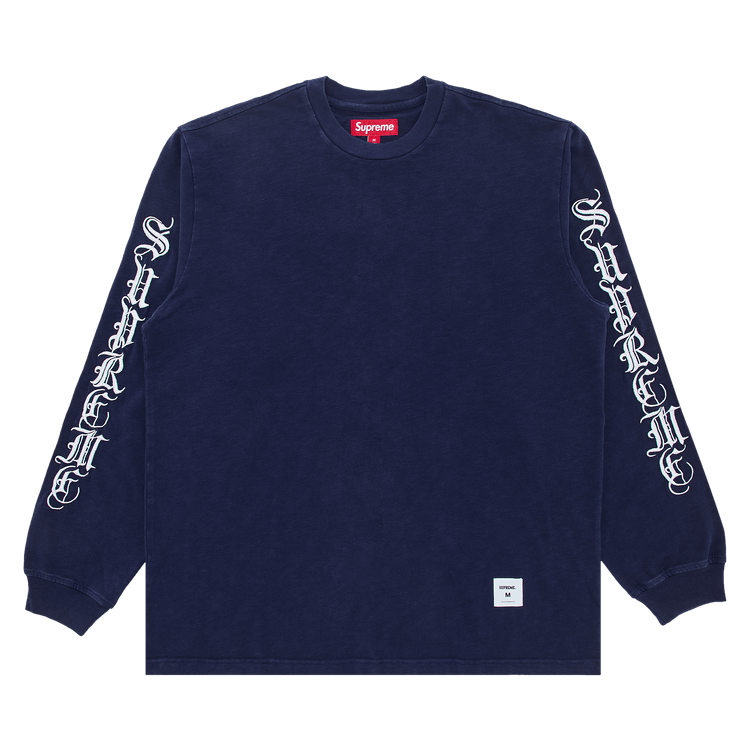 Supreme Old English Long-Sleeve Top "Navy"