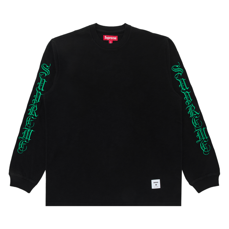 Supreme Old English Long-Sleeve Top "Black"