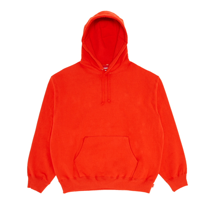Supreme Satin Appliqué Hooded Sweatshirt "Bright Orange"