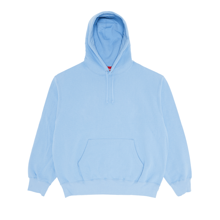 Supreme Satin Appliqué Hooded Sweatshirt "Light Blue"