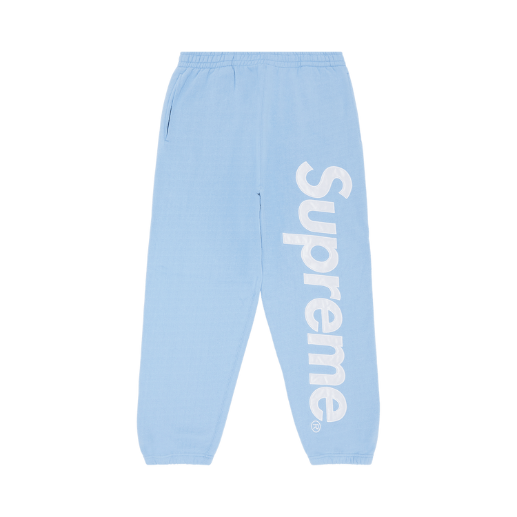 Supreme Satin Appliqué Sweatpant "Light Blue"