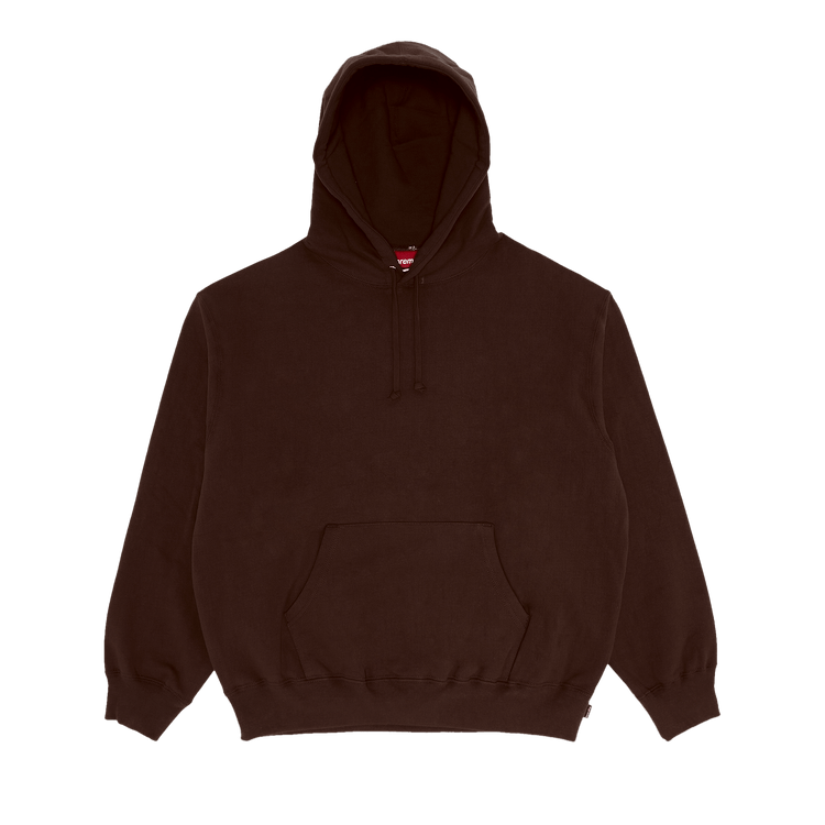 Supreme Satin Appliqué Hooded Sweatshirt "Brown"