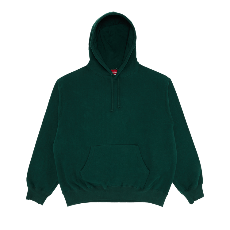 Supreme Satin Appliqué Hooded Sweatshirt "Dark Green"