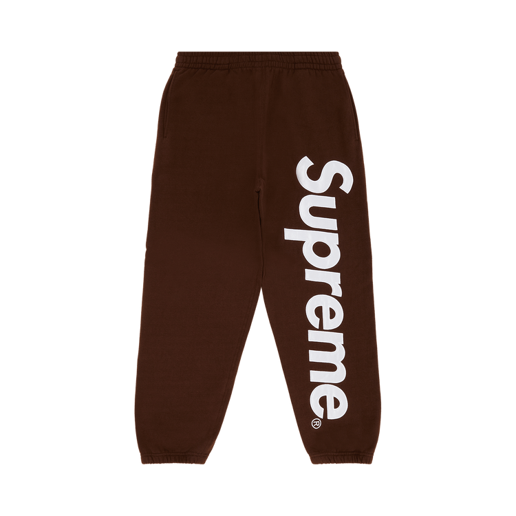 Supreme Satin Appliqué Sweatpant "Brown"