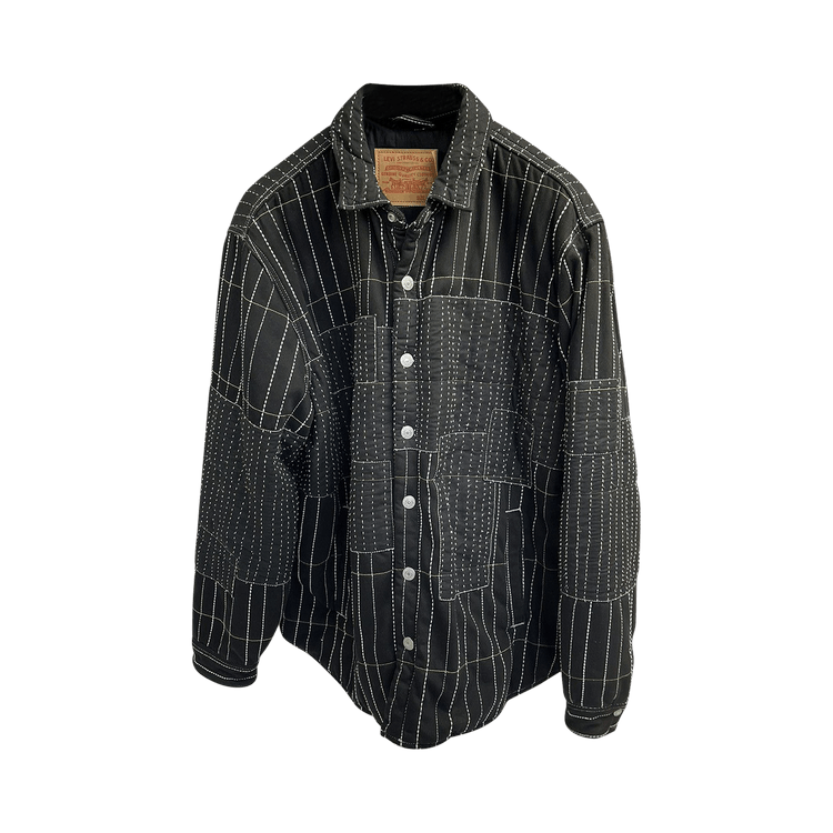 Levi's x Denim Tears Embroidered Oversized Quilted Jacket 'Black'