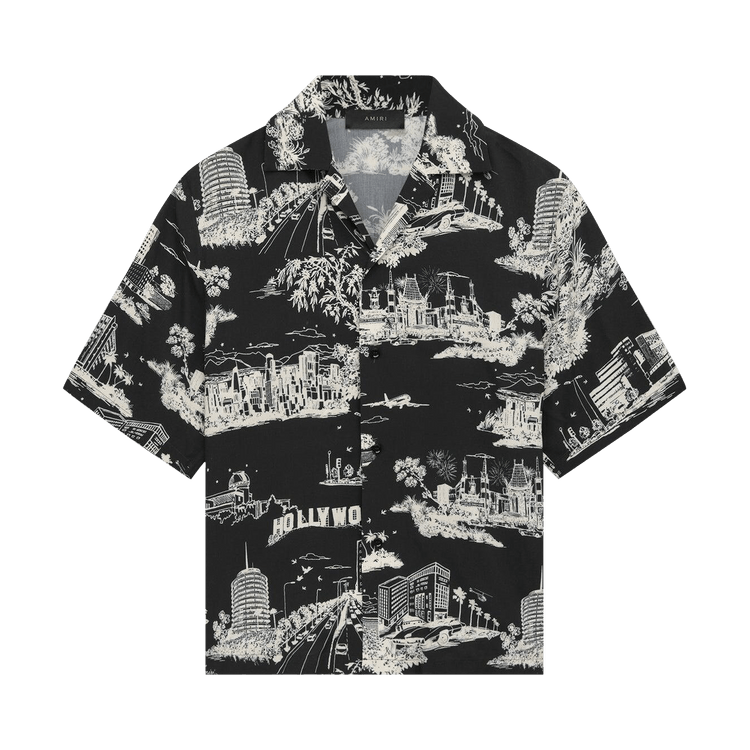 Amiri LA Landmark Camp Shirt "Black"