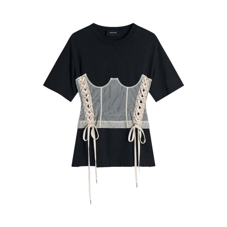 Simone Rocha Corset Panel Boxy T-Shirt "Black/Nude"