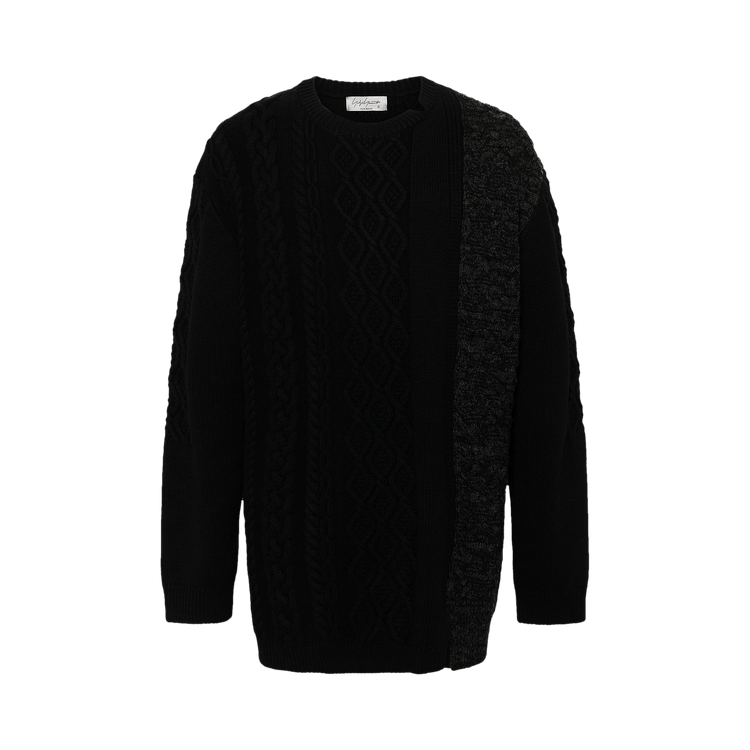 Yohji Yamamoto Pour Homme Round Neck Sweater "Charcoal Black"