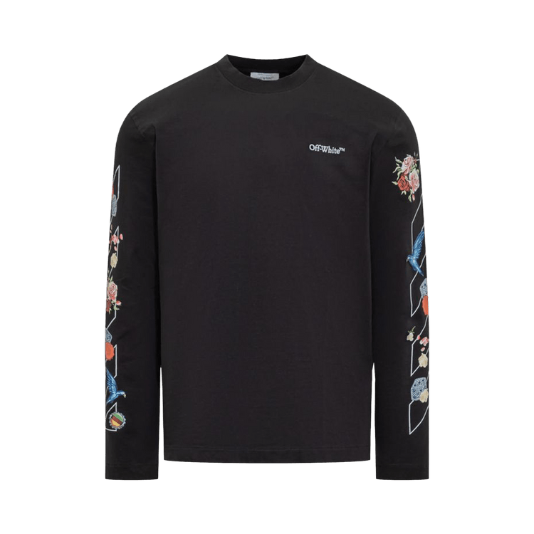 Off-White Fresco Diag Skate Long-Sleeve Tee "Black/White"