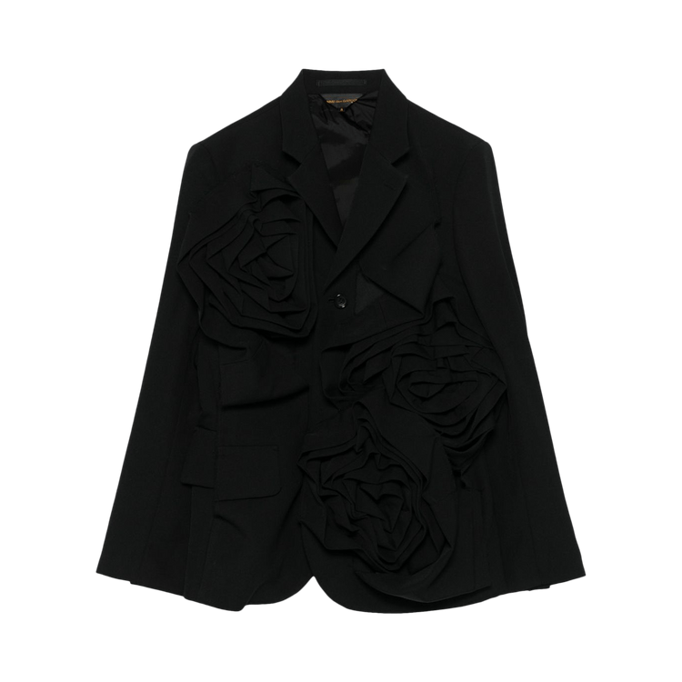Comme des Garçons Embroidered Ruffle Design Jacket "Black"