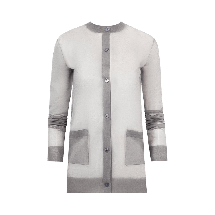 Saint Laurent Sheer Cardigan "Steel Grey"