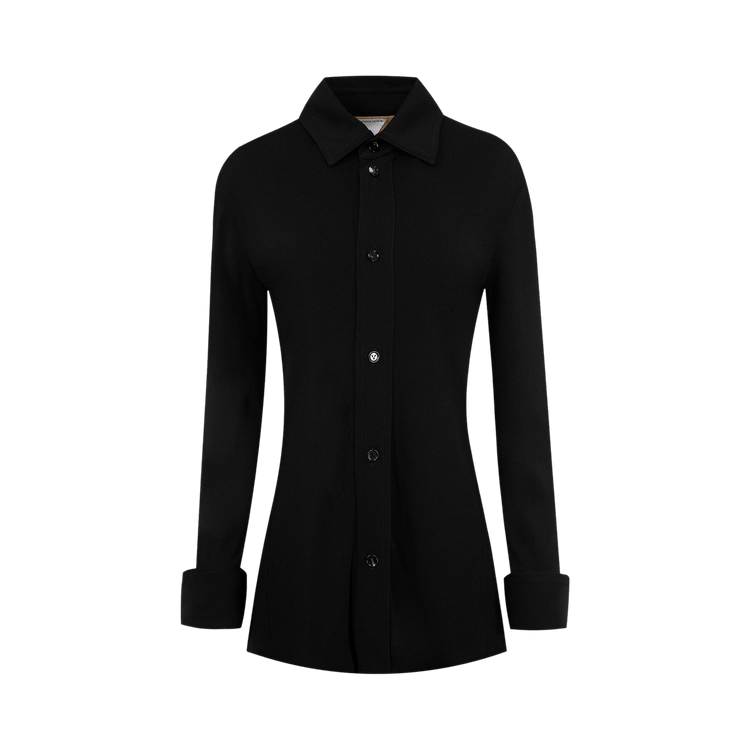 Bottega Veneta Matt Fluid Jersey Shirt "Black"