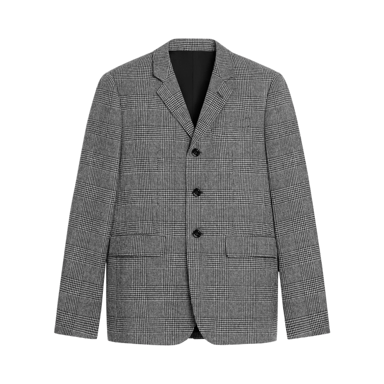 CELINE Mods Jacket In Prince Of Wales "Black/Craie"