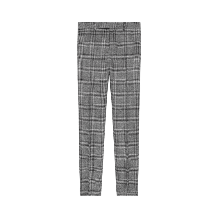 CELINE Mods Pants In Prince Of Wales "Black/Craie"